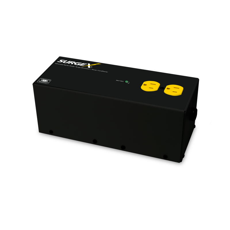 Standalone Surge Eliminator and Power Conditioner, 120V/15A, 2 Receptacl