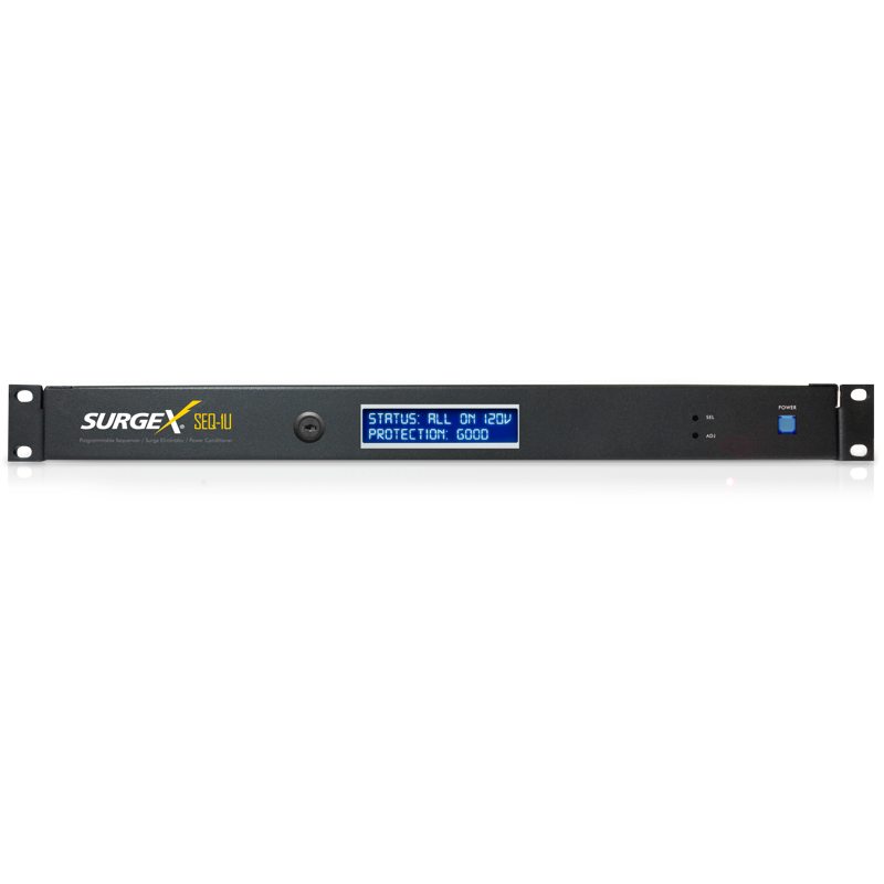 Sequencing Surge Eliminator and Power Conditioner, 1RU, 120V/20A, 8 Rece