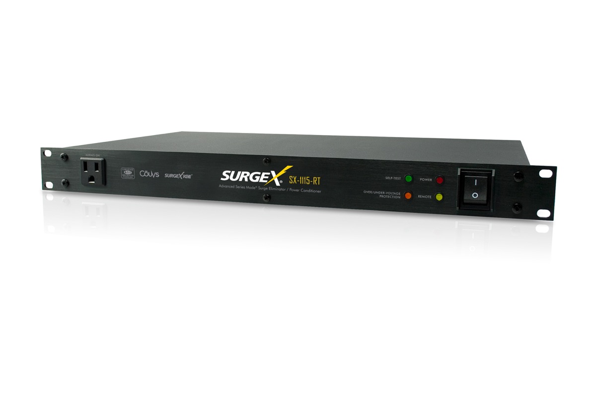 Rack Mount Surge Eliminator 1RU, 120V/15A, 9 Receptacles