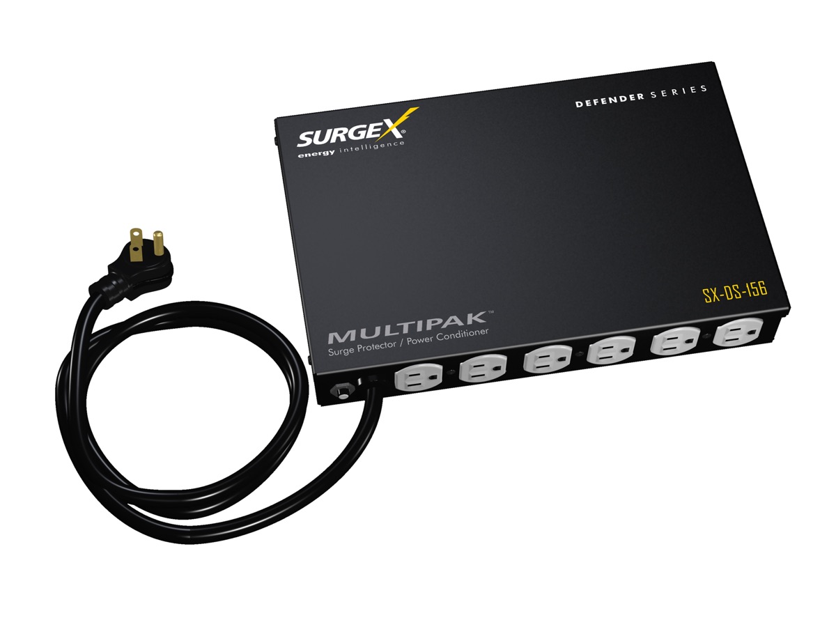 Surge Suppressor and Power Filter, 120V/15A, 6 Receptacles