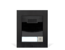 Flush Mount Single Height Door Station Black