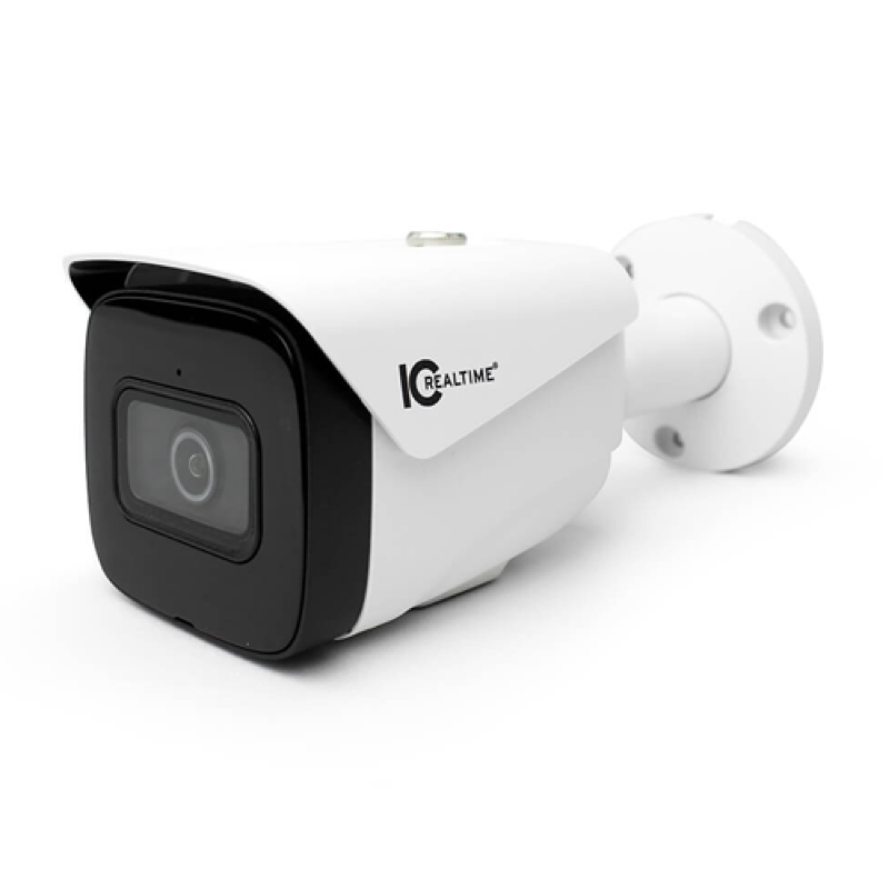 Ic Realtim 8MP Small Bullet Fixed 2.8MM Lens Smart IR, Ai - White