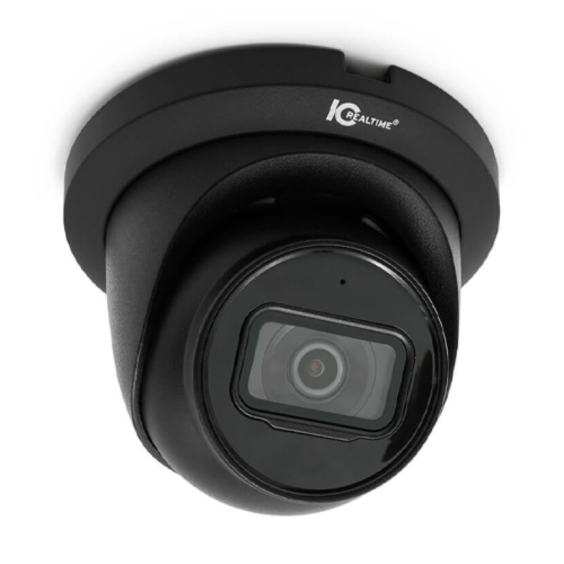 8MP Eyeball Dome, in/Outdoor, 2.8MM Fixed Lens, Smart IR, Ai - Black