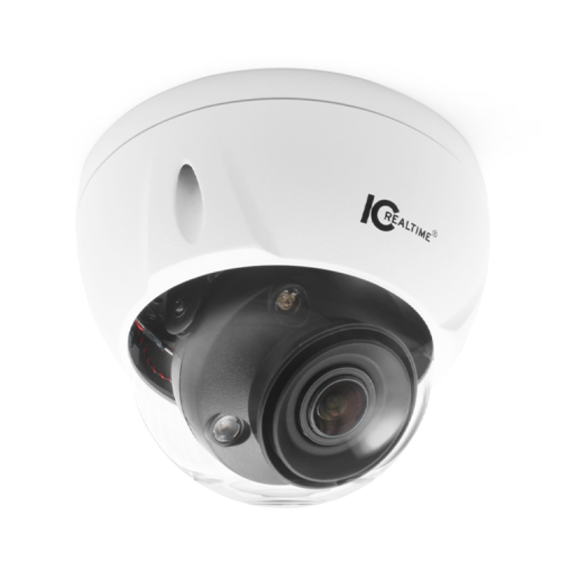 8MP Vandal Dome, in/Outdoor 2.7-12MM Varifocal, Smart IR - White