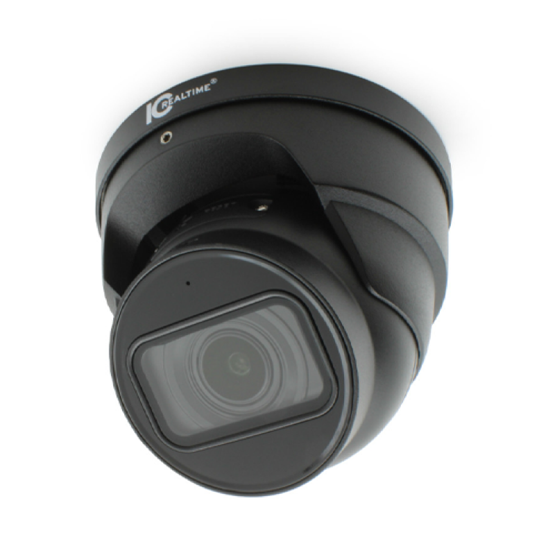 4MP IP in/Outdoor Sm Vandal Eyeball Dome VARI2.7-13.5MM IR PoE-Black