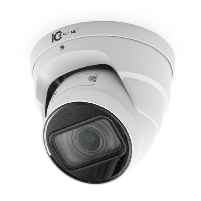 4MP IP in/Outdoor Sm Vandal Eyeball Dome VARI2.7-13.5MM IR PoE-White