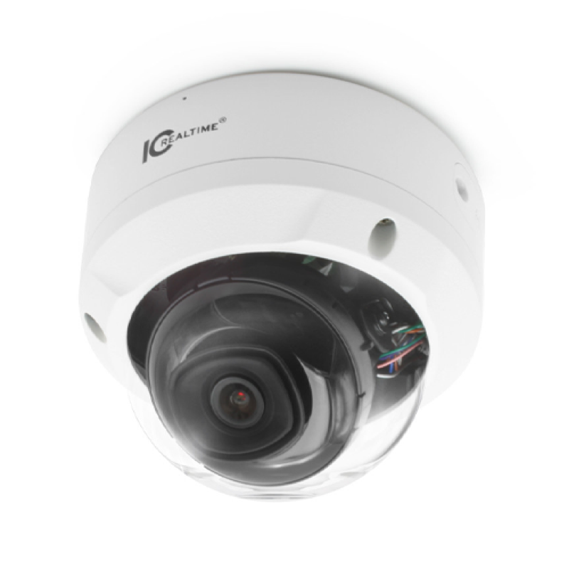 4MP IP in/Outdoor Sm Vandal Dome 2.8MM 164 ft IR PoE Ai - White