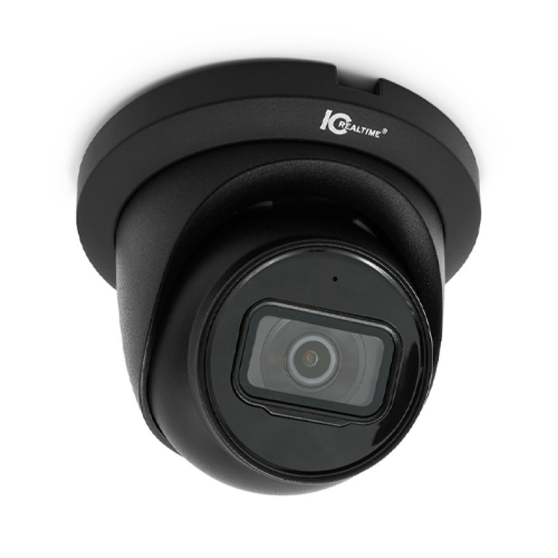 4MP Sm Eyeball Dome, in/Outdoor, 2.8MM Fixed Lens, Smart IR - Black