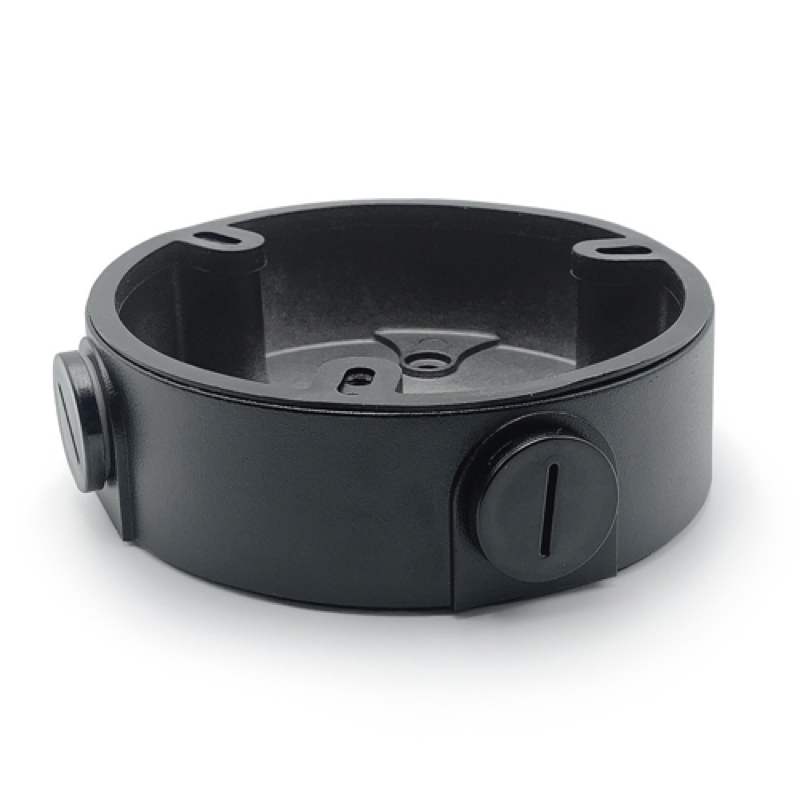 Outdoor Round Junction Box for Mini Vandal Domes - Black