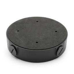 Outdoor Round Junction Box for Full Size Vandal Domes - Black