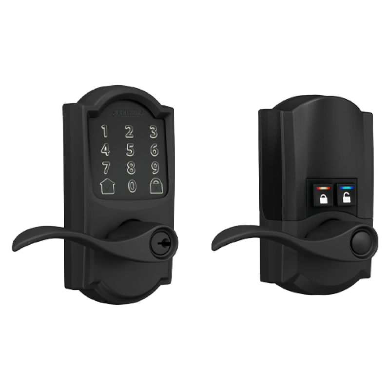 Encode Smart WiFi Lever with Accent Lever - Camelot - Matte Black