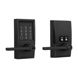 Encode Smart WiFi Lever with Latitude Lever - Century - Matte Black