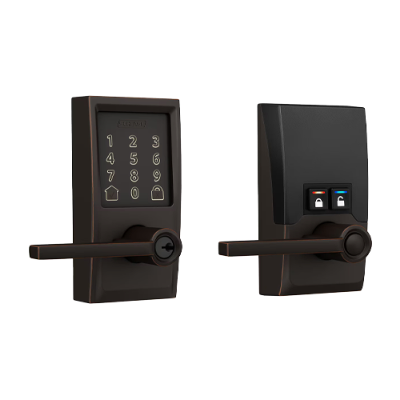 Encode Smart WiFi Lever with Latitude Lever - Century - Aged Bronze
