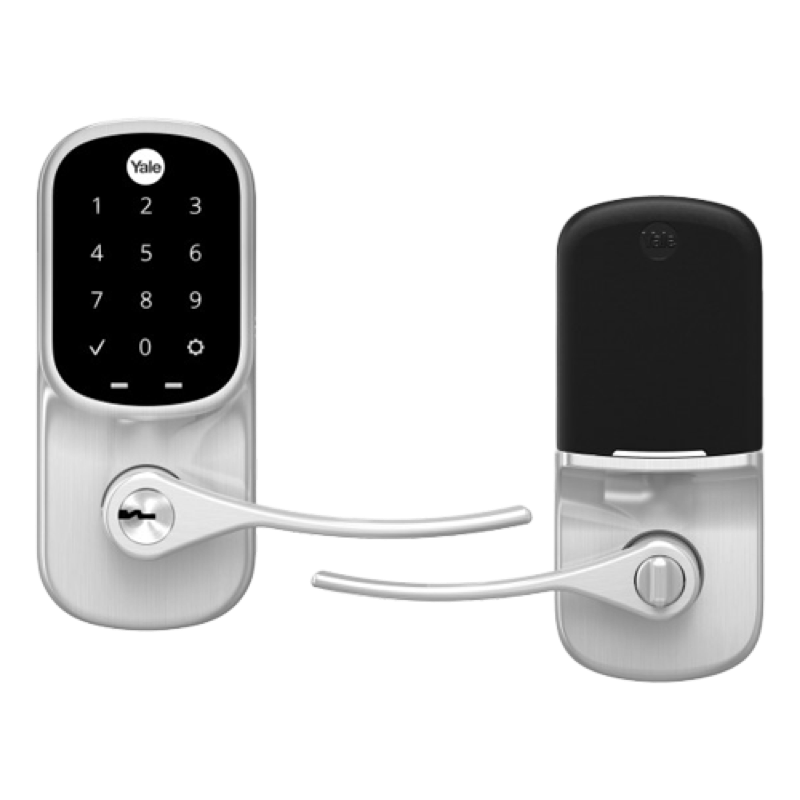 Yale Touchscreen Connected by August Lever - Satin Nickel