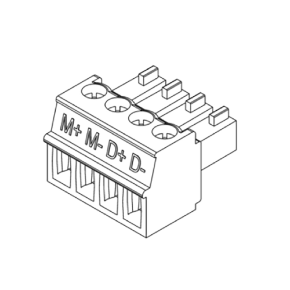 Replacement 4-PIN Connector for 9060 Motor (Motor Side)