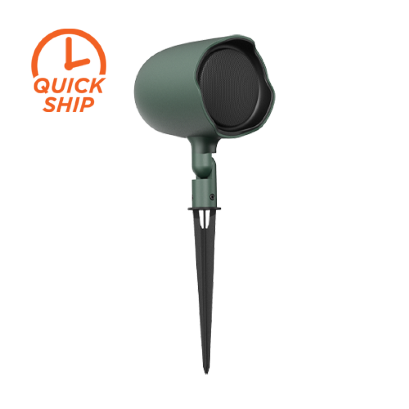 Ground-Stake Speaker, 3IN, Coax, Green (Pair)