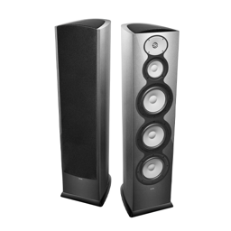3-WAY Triple 8IN Floorstanding Loudspeaker - Gloss Metallic Silver