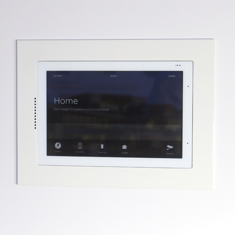 Flush Mount for Savant ITP-E8000V3 8" Touch Screen - Retrofit - Whi