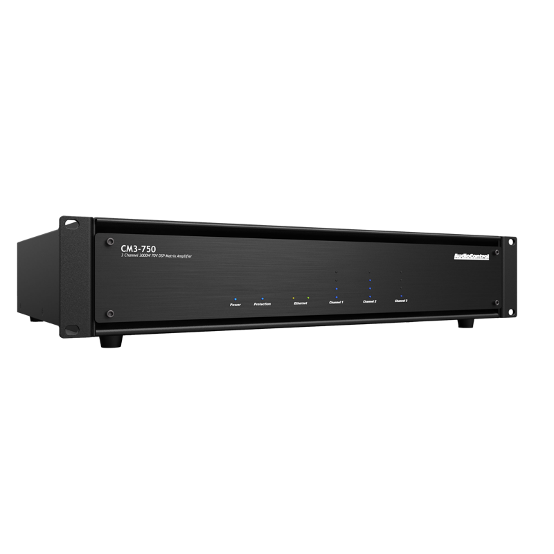 - 3 Channel High Power Dual Mode 70V DSP Amplifier