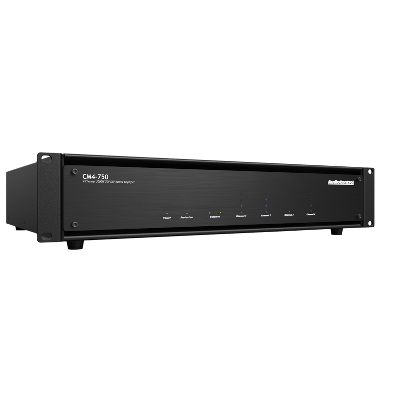 - 4 Channel High Power Dual Mode 70V DSP Amplifier