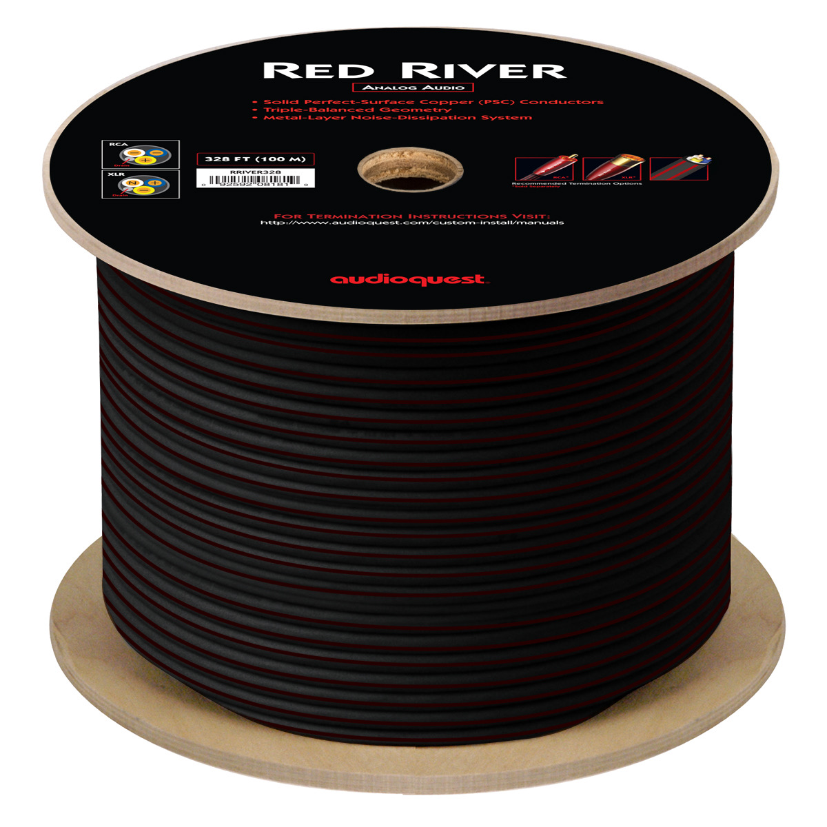 - Interconnect Red River (Red/Black) 328FT/SPOOL