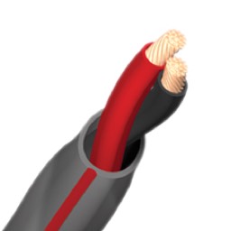 Audioquest-Slip-DB 14/2 Direct-Burial Speaker Cable (Gray/Red STRIPE)500FT/SPOOL