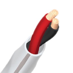 Audioquest-Slip-DB 14/2 Direct-Burial Speaker Cable (WT/Slvr Stripe) 500FT/SPOOL