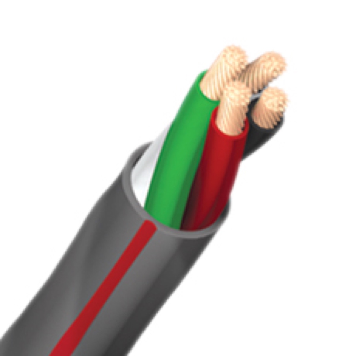 Audioquest-Slip-DB 14/4 Direct-Burial Speaker Cable (Gray/Red STRIPE)500FT/SPOOL