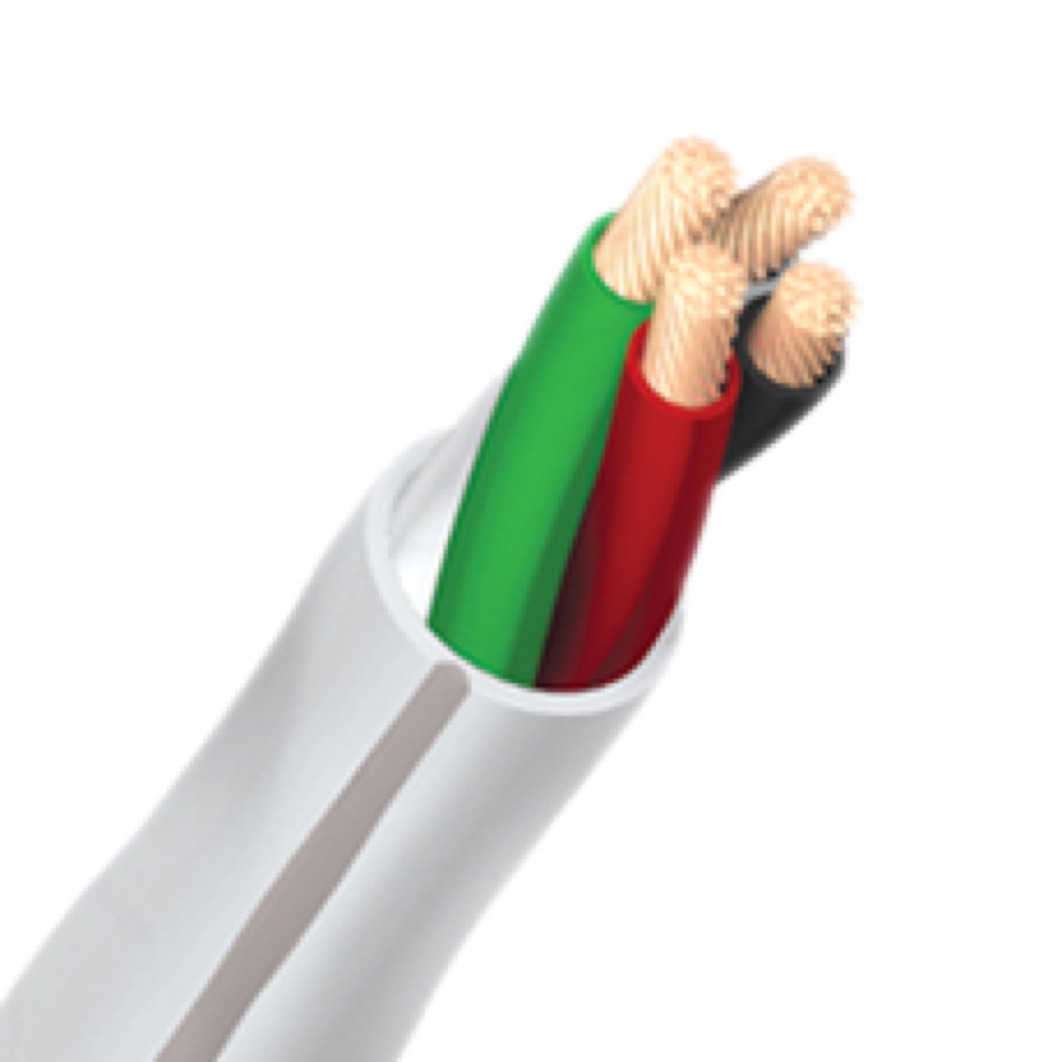 Audioquest-Slip-DB 14/4 Direct-Burial Speaker Cable (WT/Slvr Stripe) 500FT/SPOOL
