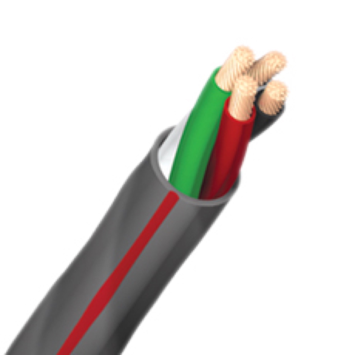 Audioquest-Slip-DB 16/4 Direct-Burial Speaker Cable(Gray/Red STRIPE)500FT/SPOOL