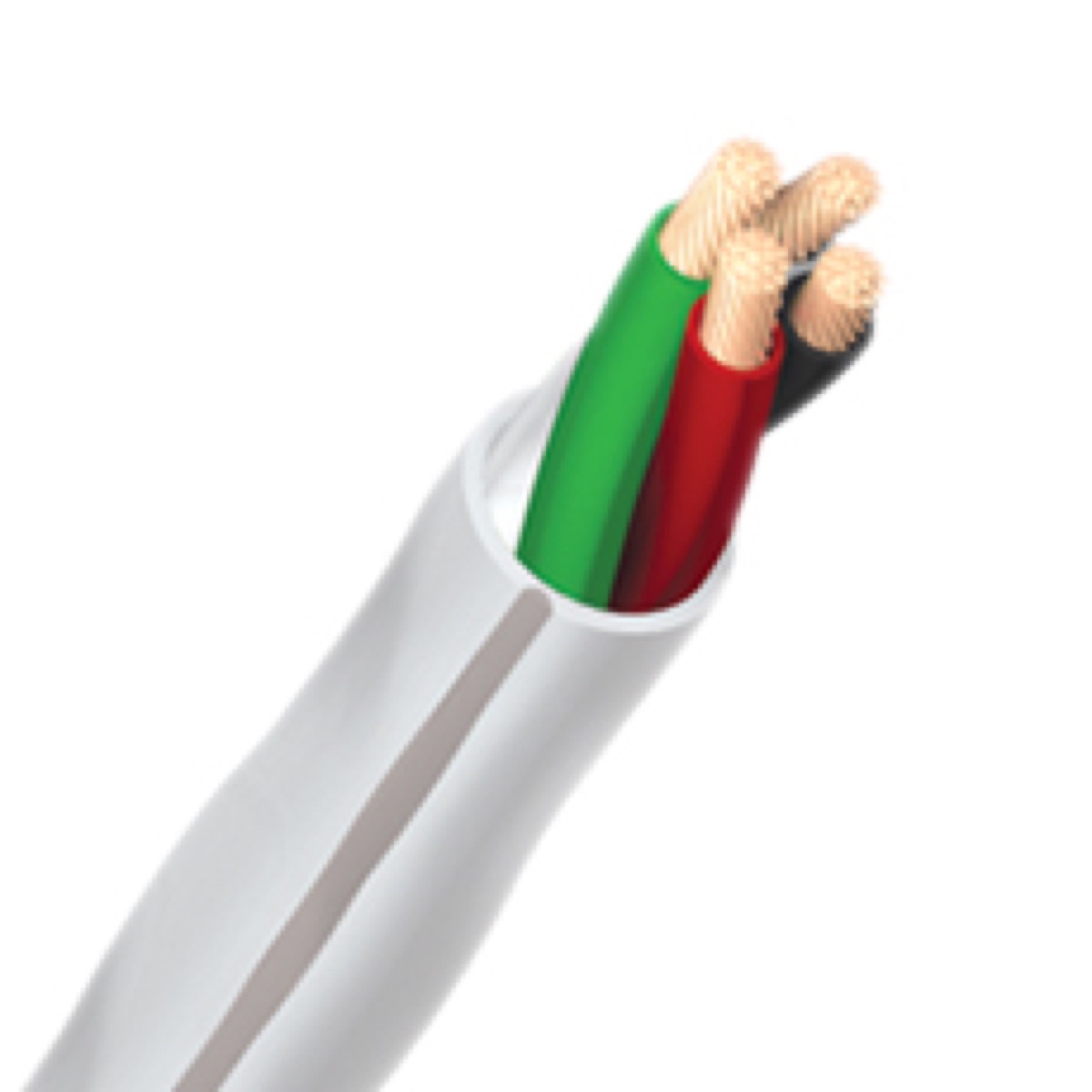 Audioquest-Slip-DB 16/4 Direct-Burial Speaker Cable (WT/Slvr Stripe) 500FT/SPOOL