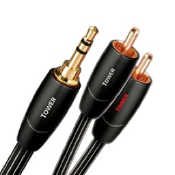 Audioquest-Analog-Audio Ic Cable Tower 1.0M 3.5MM-RCA(BK/WT Stripe PVC) "I" 5/PK