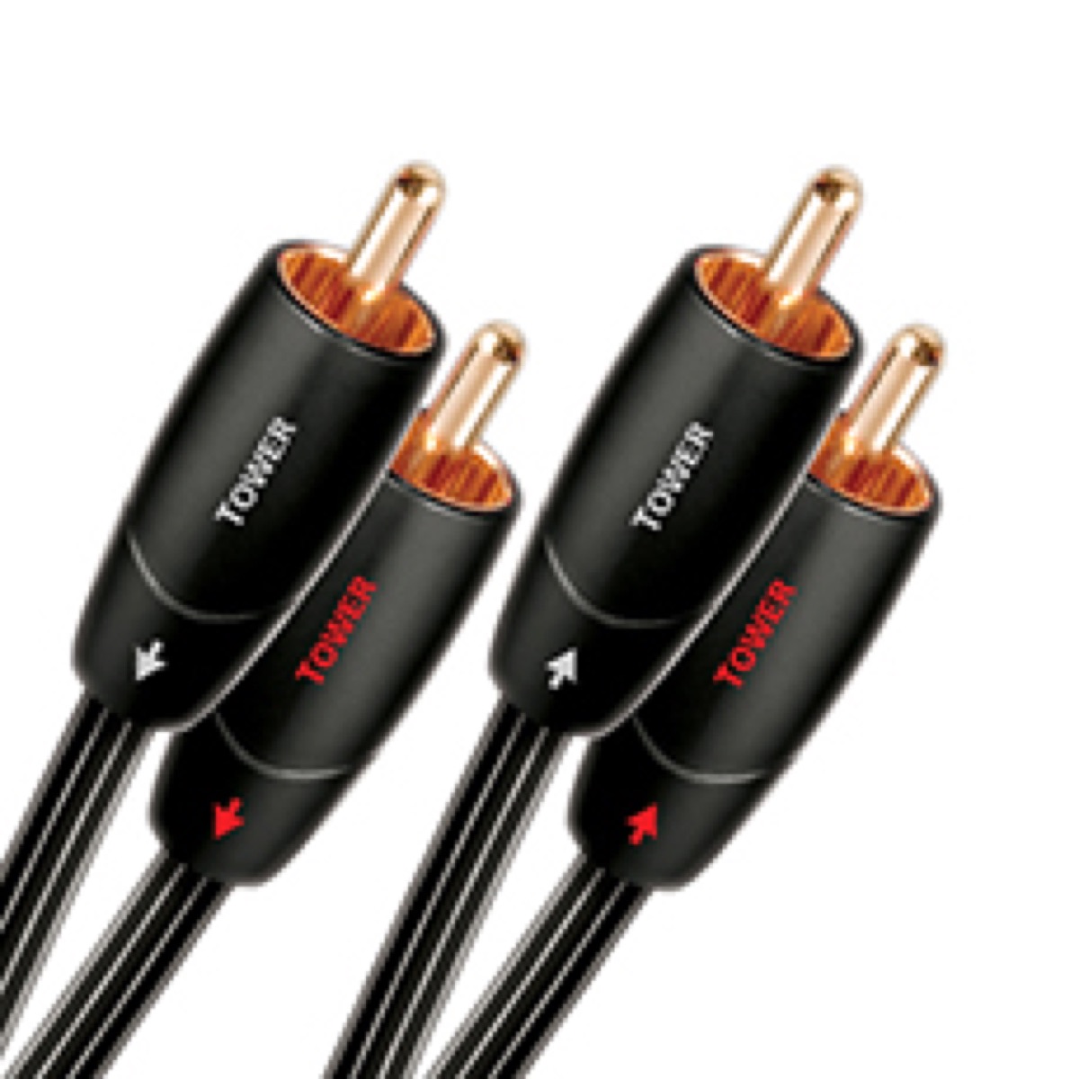 Audioquest-Analog-Audio Ic Cable Tower 3.0M RCA-RCA (BK/WT Stripe PVC)-5/PK