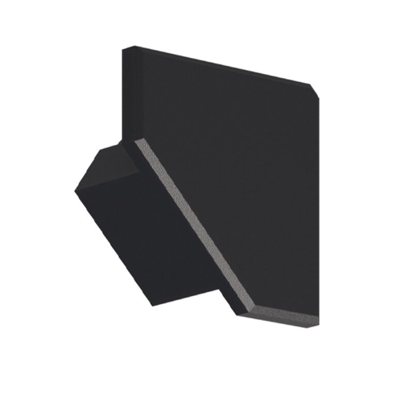 45-ALU End Cap Black/NO Hole