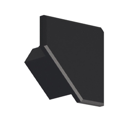 45-ALU End Cap Black/NO Hole