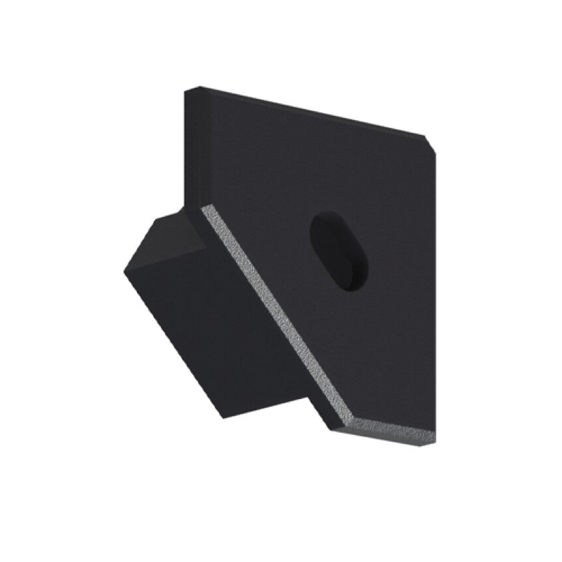 45-ALU End Cap Black/with Hole