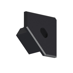 45-ALU End Cap Black/with Hole