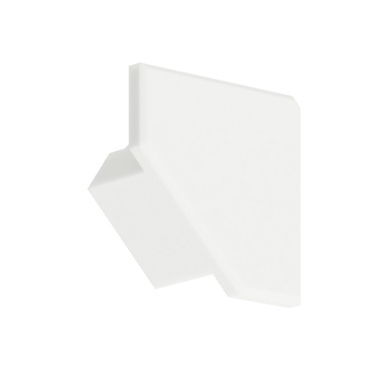 45-ALU End Cap White/NO Hole
