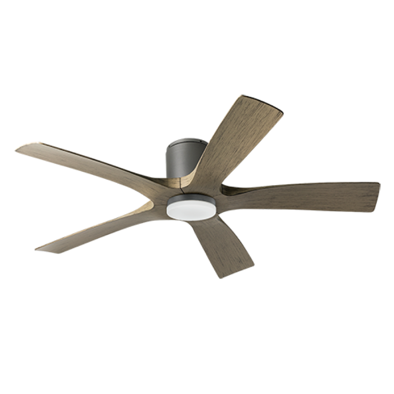 Modern Forms Aviator 5 Ceiling Fan Flush Mount 54IN (Graphite/Weathered Gray)