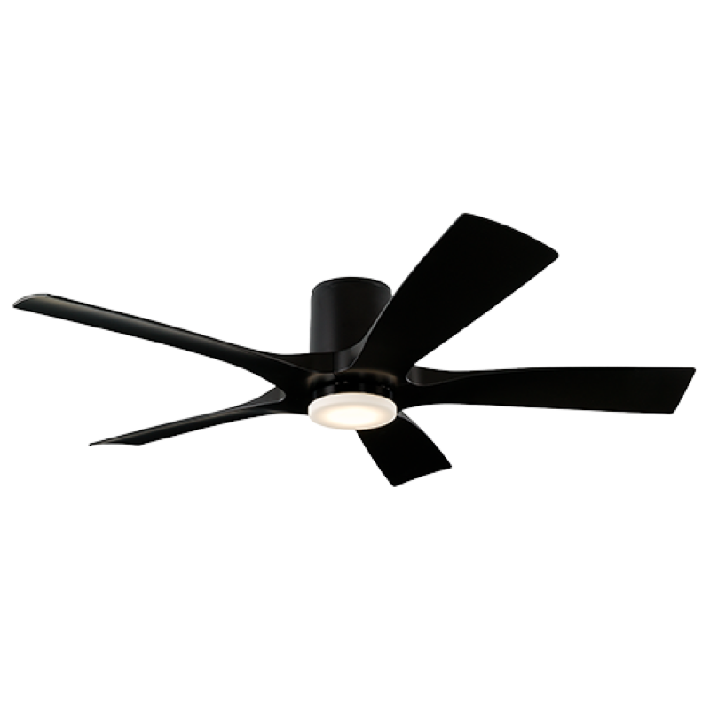 Modern Forms Aviator 5 Ceiling Fan Flush Mount 54IN (Matte Black)