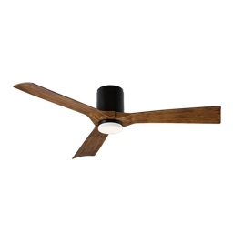 Modern Forms Aviator Ceiling Fan Flush Mount 54IN (Matte Black/Distressed Koa)