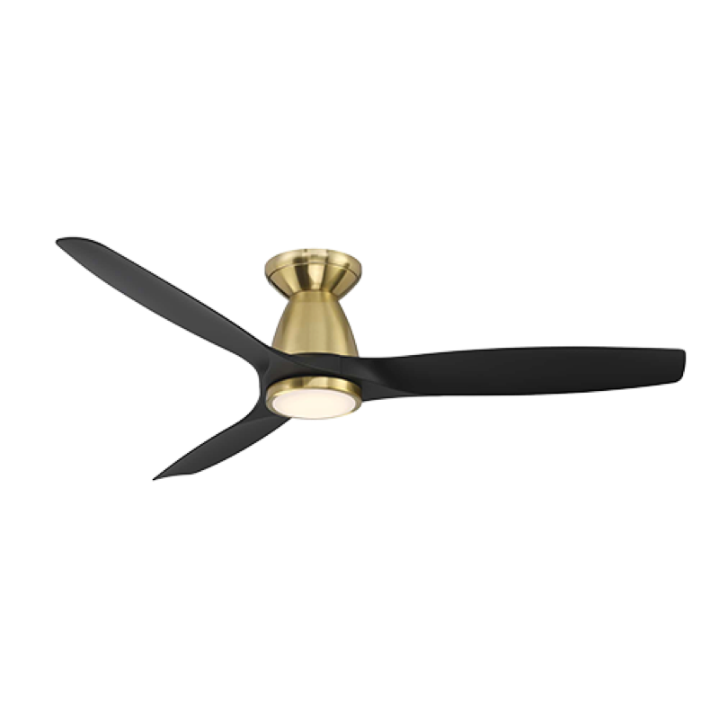 Modern Forms Skylark Ceiling Fan Flush Mount 54IN4CCT (Soft Brass/Matte Black)