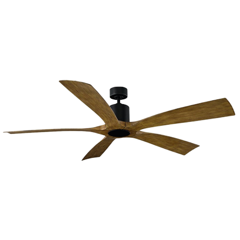Modern Forms Aviator 5 Ceiling Fan 54IN (Matte Black/Distressed Koa)