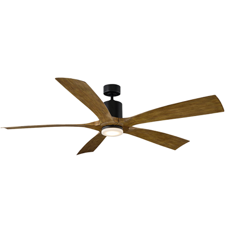 Modern Forms Aviator 70 Ceiling Fan 70IN (Matte Black/Distressed Koa)