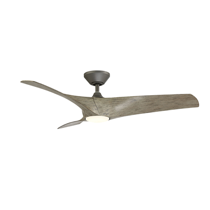 Modern Forms Zephyr Ceiling Fan 52IN (Graphite/Weathered Wood)