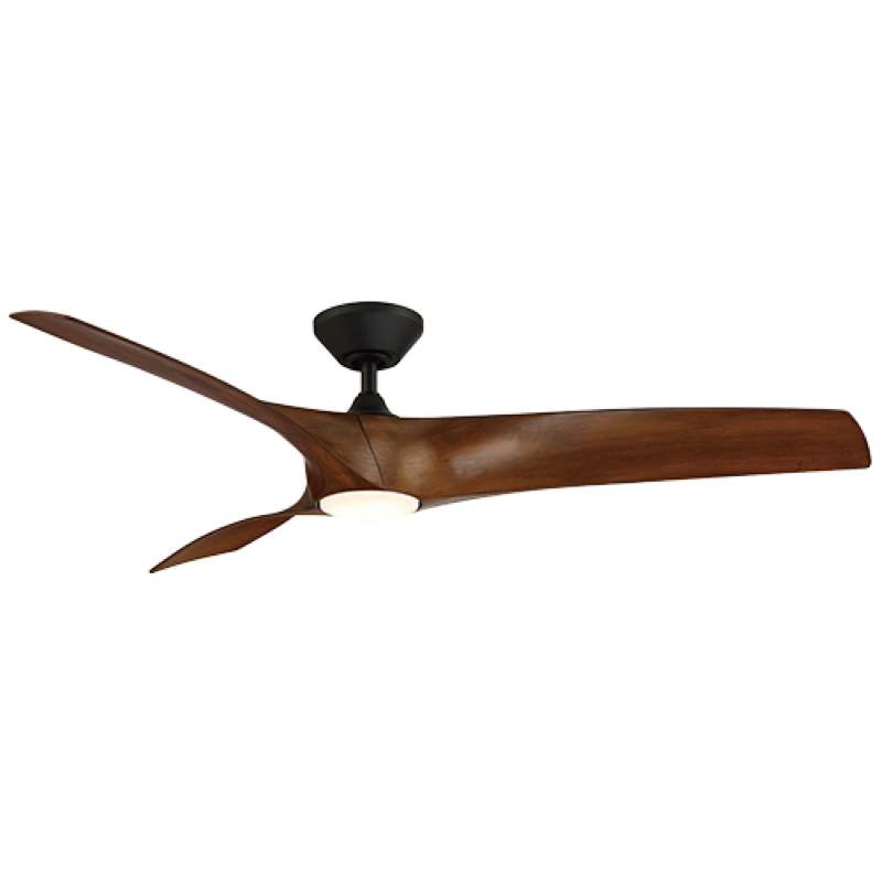 Modern Forms Zephyr Ceiling Fan 62IN (Matte Black/Distressed Koa)