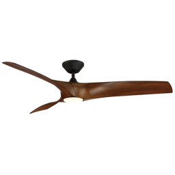Modern Forms Zephyr Ceiling Fan 62IN (Matte Black/Distressed Koa)