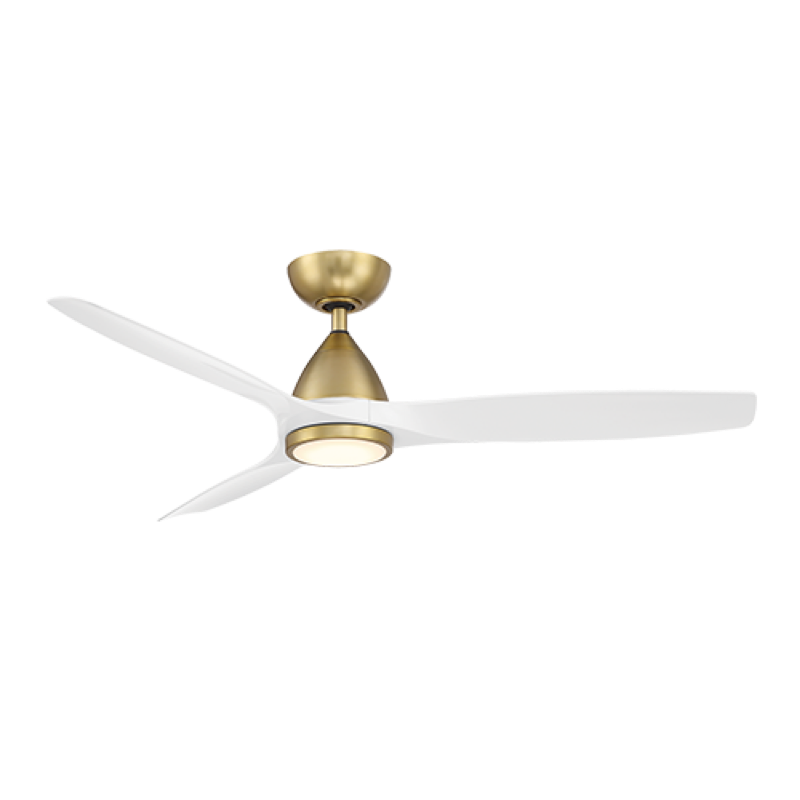 Modern Forms Skylark Ceiling Fan 54IN (Soft Brass/Matte White)