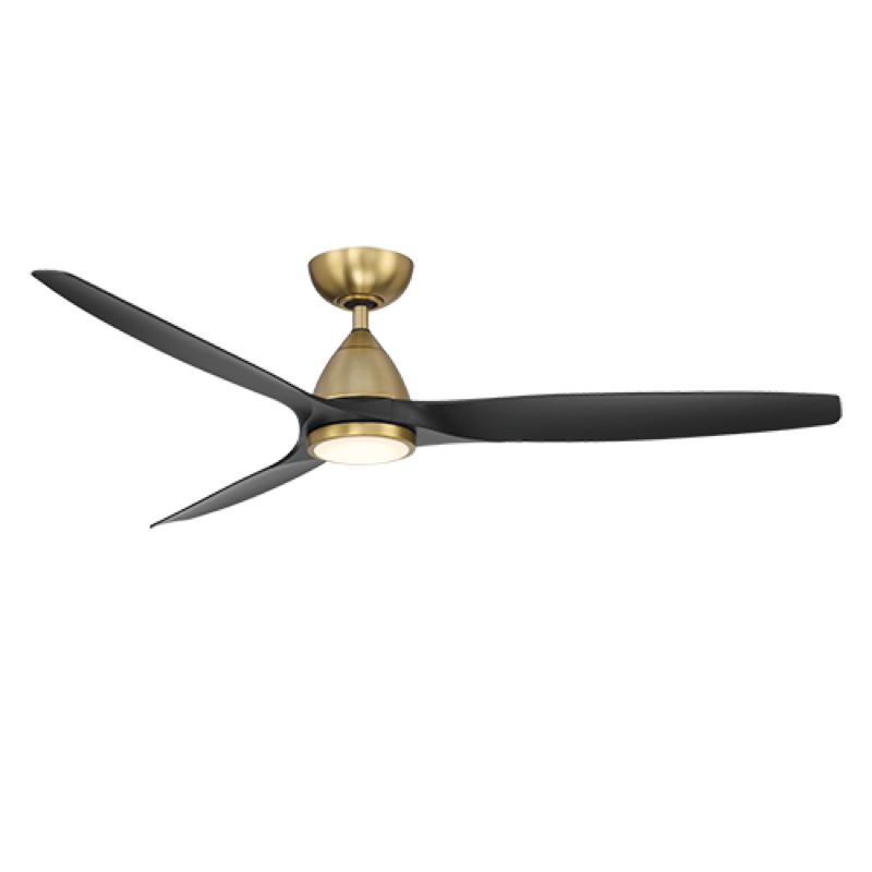 Modern Forms Skylark Ceiling Fan 62IN 4CCT (Soft Brass/Matte Black)
