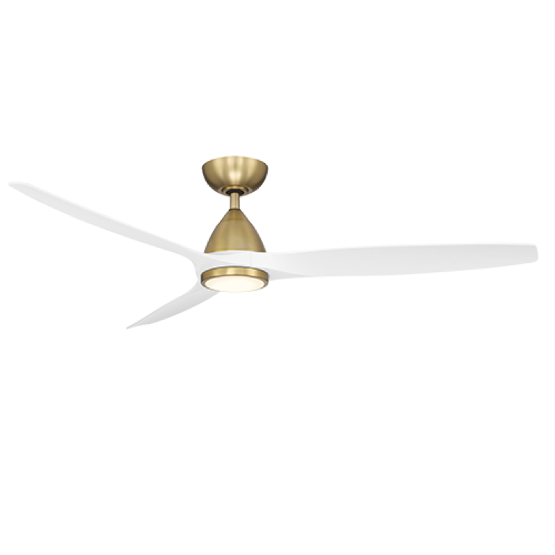Modern Forms Skylark Ceiling Fan 62IN 4CCT (Soft Brass/Matte White)